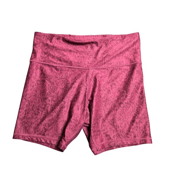 Athleta Elation Leopard Print Pink 7" Biker Short Size: 1X - Picture 2 of 5